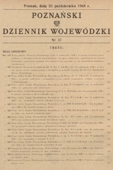 Poznański Dziennik Wojewódzki. 1948, nr 37