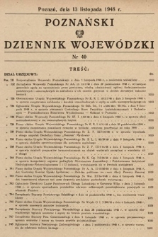 Poznański Dziennik Wojewódzki. 1948, nr 40