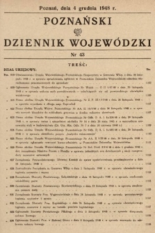 Poznański Dziennik Wojewódzki. 1948, nr 43