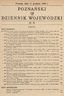 Poznański Dziennik Wojewódzki. 1948, nr 44