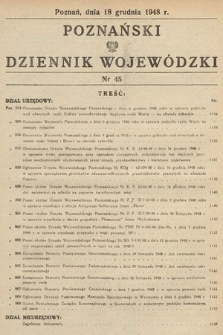 Poznański Dziennik Wojewódzki. 1948, nr 45