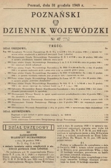 Poznański Dziennik Wojewódzki. 1948, nr 47