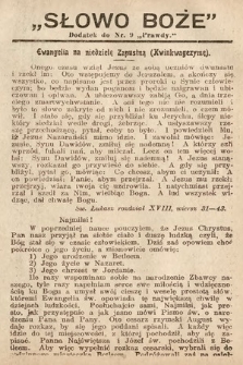 Słowo Boże : dodatek do Prawdy. 1908, nr 9