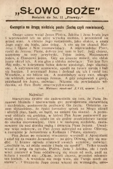 Słowo Boże : dodatek do Prawdy. 1908, nr 11