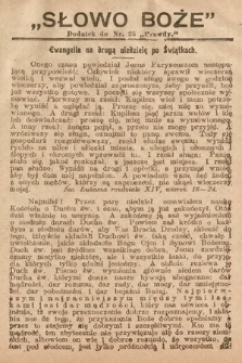 Słowo Boże : dodatek do Prawdy. 1908, nr 25