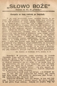 Słowo Boże : dodatek do Prawdy. 1908, nr 31