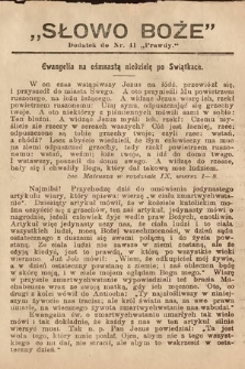 Słowo Boże : dodatek do Prawdy. 1908, nr 41