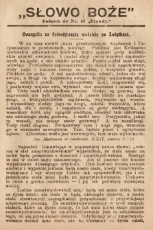 Słowo Boże : dodatek do Prawdy. 1908, nr 42