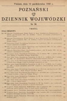 Poznański Dziennik Wojewódzki. 1948, nr 36