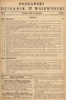 Poznański Dziennik Wojewódzki. 1949, nr 2