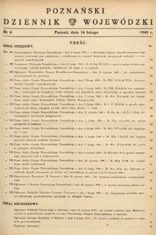 Poznański Dziennik Wojewódzki. 1949, nr 6