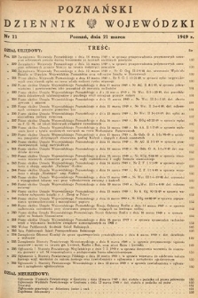 Poznański Dziennik Wojewódzki. 1949, nr 11