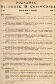 Poznański Dziennik Wojewódzki. 1949, nr 15