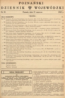 Poznański Dziennik Wojewódzki. 1949, nr 25