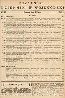 Poznański Dziennik Wojewódzki. 1949, nr 27