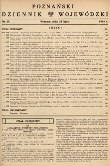 Poznański Dziennik Wojewódzki. 1949, nr 29