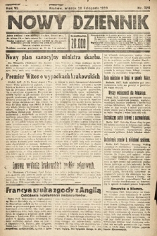 Nowy Dziennik. 1923, nr 275
