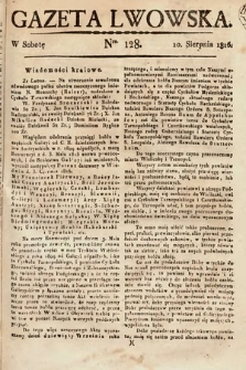 Gazeta Lwowska. 1816, nr 128