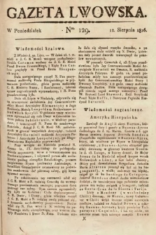 Gazeta Lwowska. 1816, nr 129