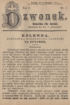 Dzwonek : gazetka dla dzieci. 1910, nr 3