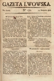Gazeta Lwowska. 1816, nr 130