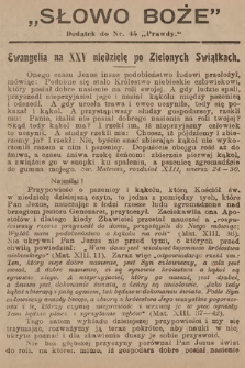 Słowo Boże : dodatek do Prawdy. 1910, nr 45