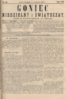 Goniec Niedzielny i Świąteczny : dziennik dla wszystkich illustrowany, i nie illustrowany. 1885, nr 30