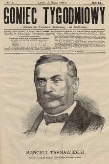 Goniec Tygodniowy : dziennik dla wszystkich illustrowany, i nie illustrowany. 1886, nr 8