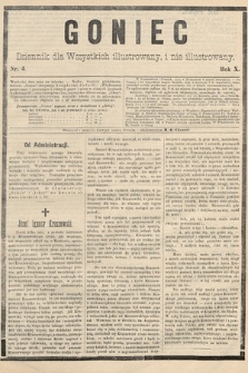 Goniec : dziennik dla wszystkich illustrowany, i nie illustrowany. 1887, nr 4