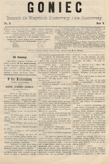 Goniec : dziennik dla wszystkich illustrowany, i nie illustrowany. 1887, nr 5