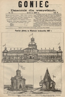 Goniec : dziennik dla wszystkich. 1887, nr 15