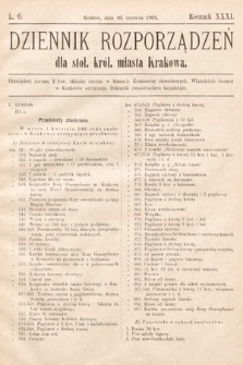 Dziennik Rozporządzeń dla Stoł. Król. Miasta Krakowa. 1908, L. 6