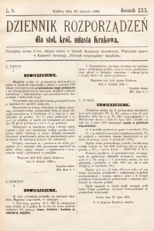 Dziennik Rozporządzeń dla Stoł. Król. Miasta Krakowa. 1909, L. 8
