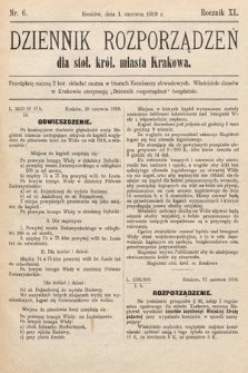 Dziennik Rozporządzeń dla Stoł. Król. Miasta Krakowa. 1919, nr 6