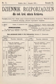 Dziennik Rozporządzeń dla Stoł. Król. Miasta Krakowa. 1919, nr 11