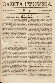 Gazeta Lwowska. 1816, nr 137