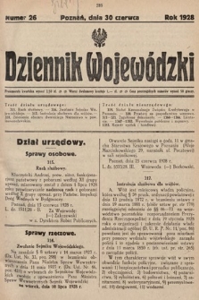 Dziennik Wojewódzki. 1928, nr 26