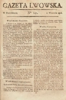 Gazeta Lwowska. 1816, nr 141