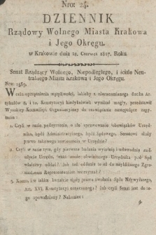Dziennik Rządowy Wolnego Miasta Krakowa i Jego Okręgu. 1817, nr 24