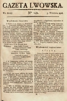 Gazeta Lwowska. 1816, nr 142