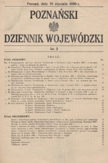 Poznański Dziennik Wojewódzki. 1930, nr 3