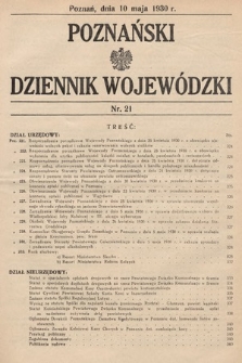 Poznański Dziennik Wojewódzki. 1930, nr 21