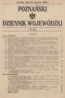Poznański Dziennik Wojewódzki. 1930, nr 28
