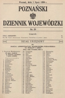 Poznański Dziennik Wojewódzki. 1930, nr 29