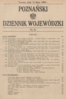 Poznański Dziennik Wojewódzki. 1930, nr 31