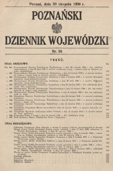 Poznański Dziennik Wojewódzki. 1930, nr 38