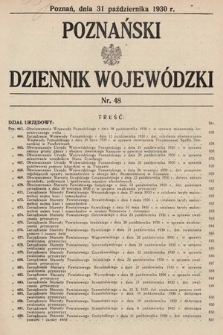 Poznański Dziennik Wojewódzki. 1930, nr 48