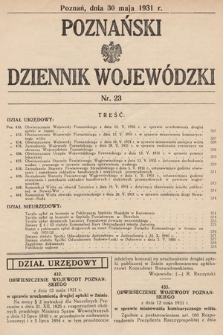 Poznański Dziennik Wojewódzki. 1931, nr 23