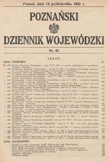 Poznański Dziennik Wojewódzki. 1931, nr 42