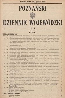 Poznański Dziennik Wojewódzki. 1932, nr 4